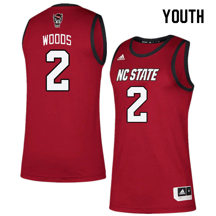 Youth #2 Kam Woods NC State Wolfpack College Basketball Jerseys Stitched Sale-Red - Click Image to Close